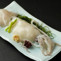 函館朝獲りのするめ烏賊姿造り
